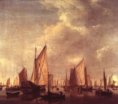 Shipping in a calm by Willem van de Velde